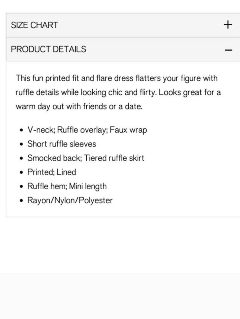 Floral Ruffle V-Neck Mini Dress - Picture 3 of 3